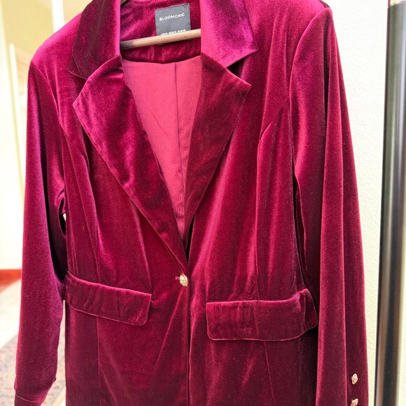 Women’s Velvet Blazer Jacket Size 18 NWOT - Picture 6 of 6